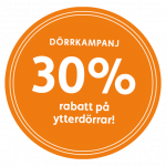 30% rabatt på ytterdörrar